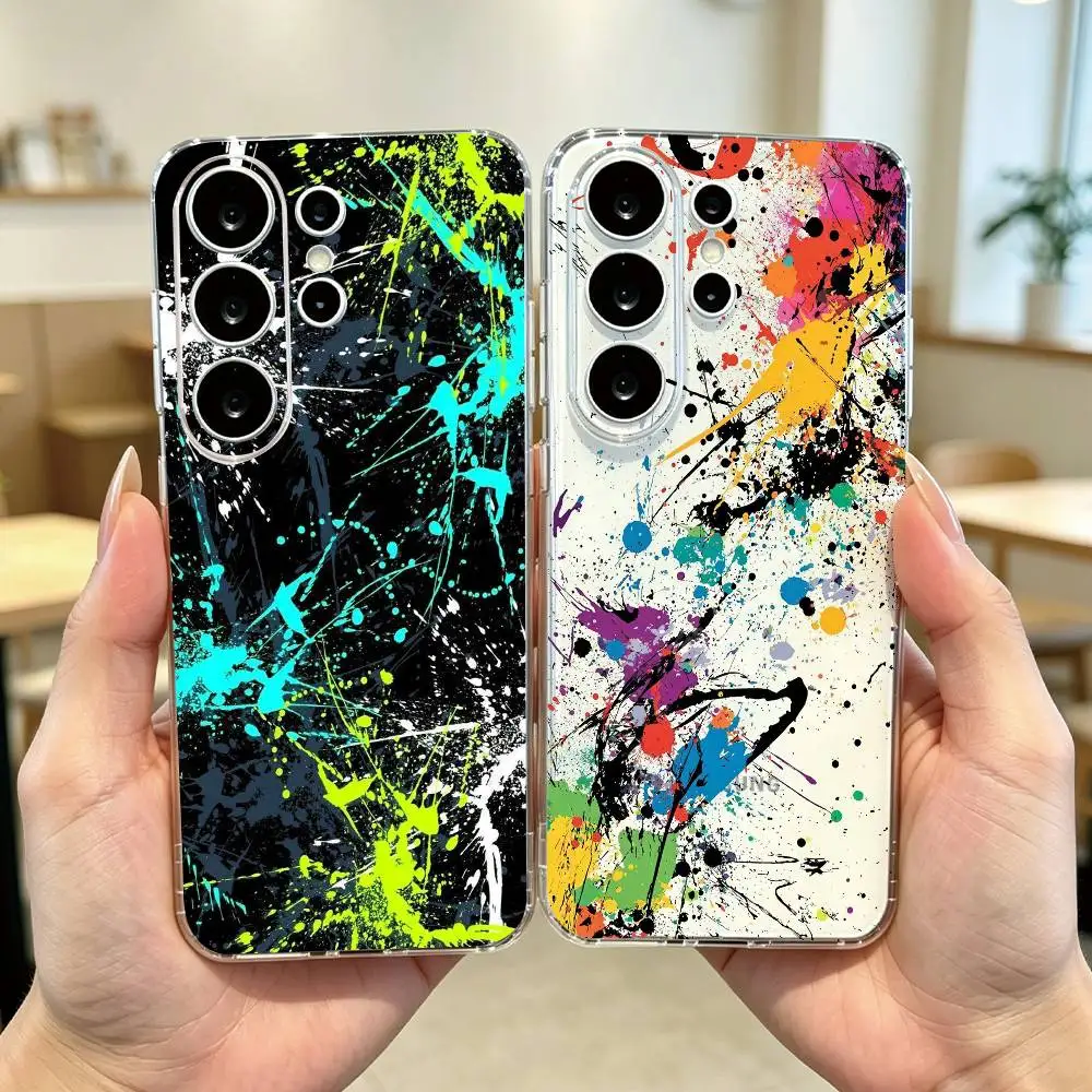 Street Graffiti Art Phone Case For Samsung S25,S24,S21,S22,S23,S30,Ultra,S20,Plus,Fe Transparent Cover Gift