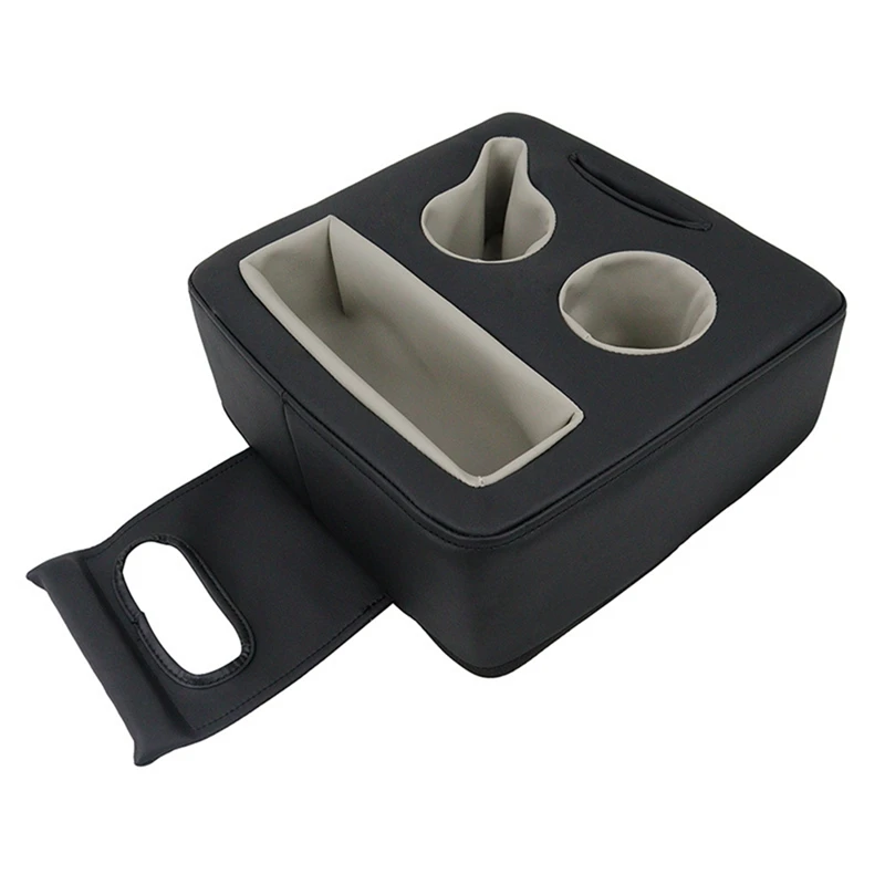 Backseat Cup Holder For Car, PU Cup Holder For Couch Sofa Bed, Car Cup Holder For Back Seat Tray Organizer