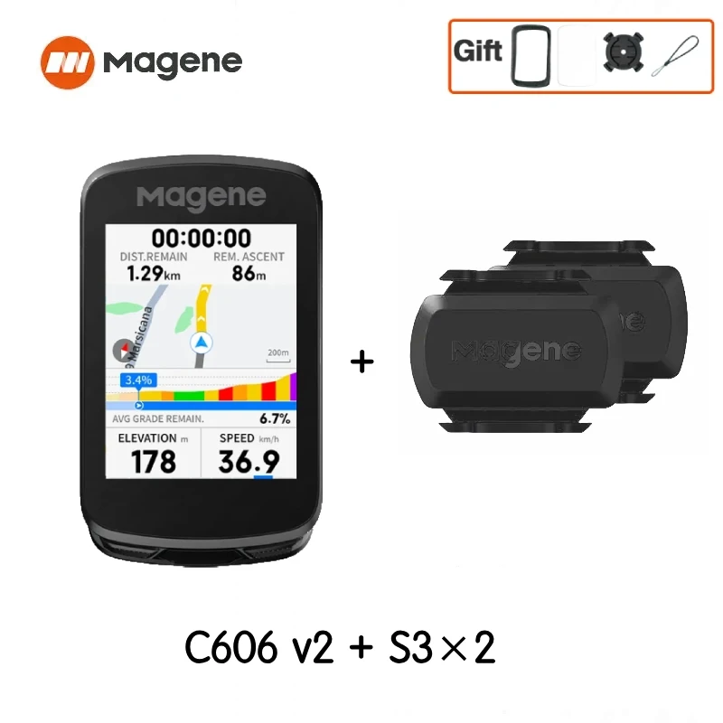 Magene C606V2 Touchscreen GPS Fietscomputer WiFi Snelheidsmeter Fietsen Klim Stopwatch Kilometerteller Bluetooth Ant Navigatie - afbeelding 1