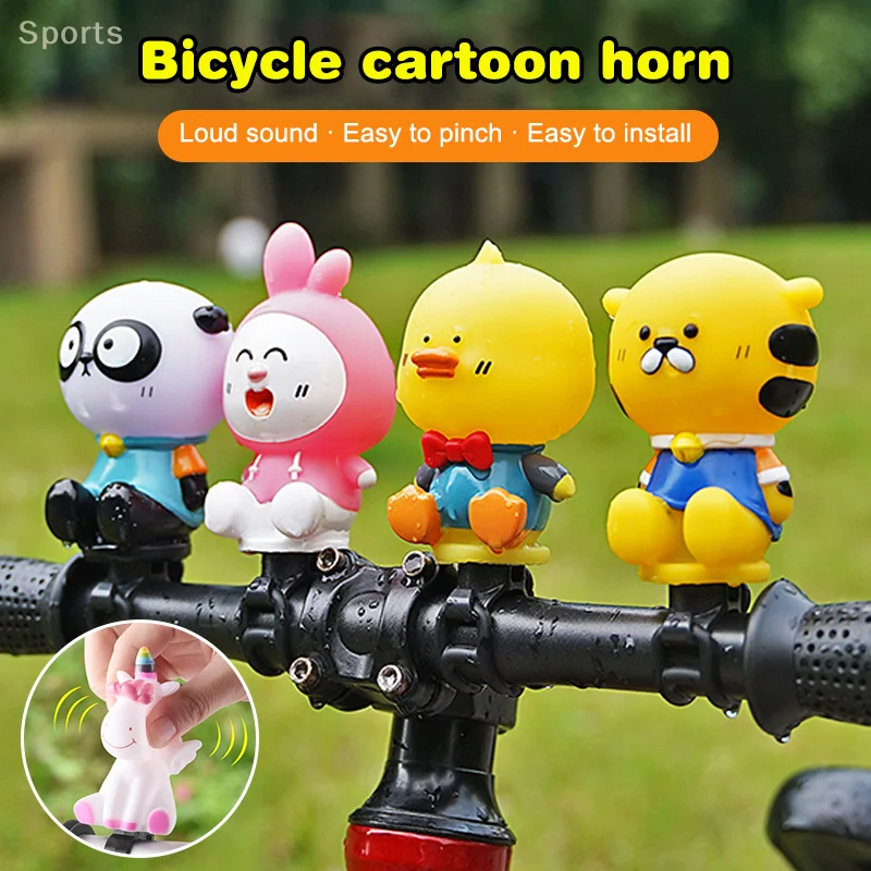 

1 PC Bike Horn Outdoor Squeeze Bike Horn Clearly Sound Bells Kid Scooter Kid Bike Bells Cartoon animal bicycle bell