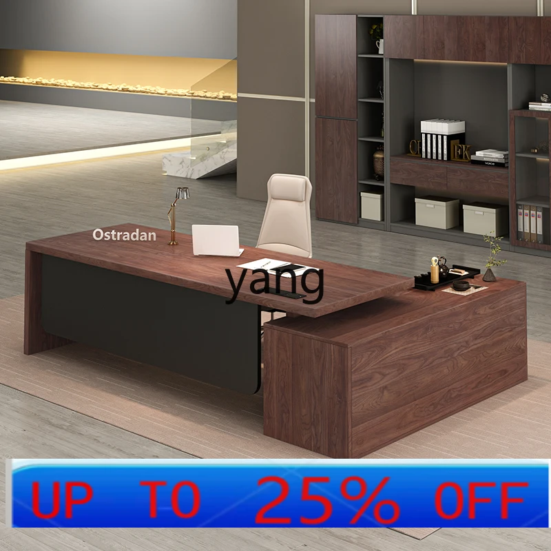 

LMM all solid wood boss table company leader manager office supervisor table