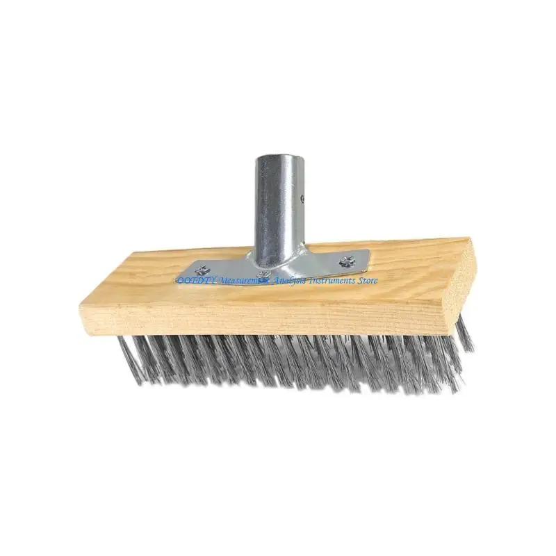 367D Steel Wire Deck Brush Head 30cm 50cm Heavy Duty Metallic Wire Brush for Patios