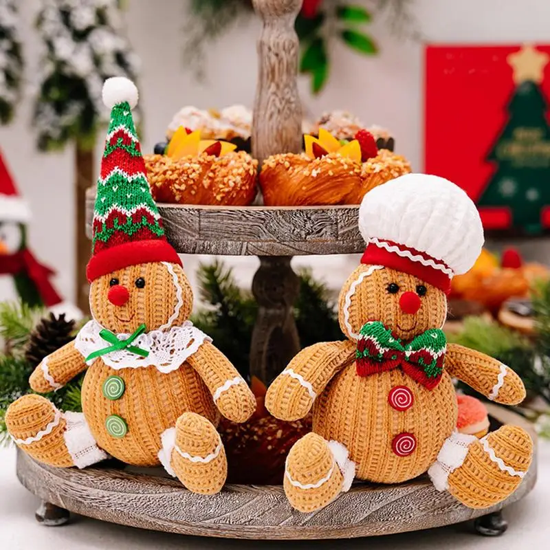 Gingerbread Christmas Decorations Gingerbread Plush Ornaments Christmas Tree Decorations Gingerbread Boy And Girl Baker