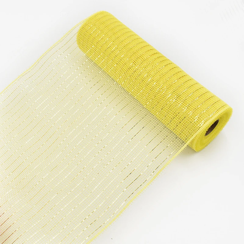 26 cmx10yards colore della caramella Poly Mesh Ribbon Tulle Roll tessuto fai da te ghirlanda di pasqua che fa materiale artigianato regalo materiale