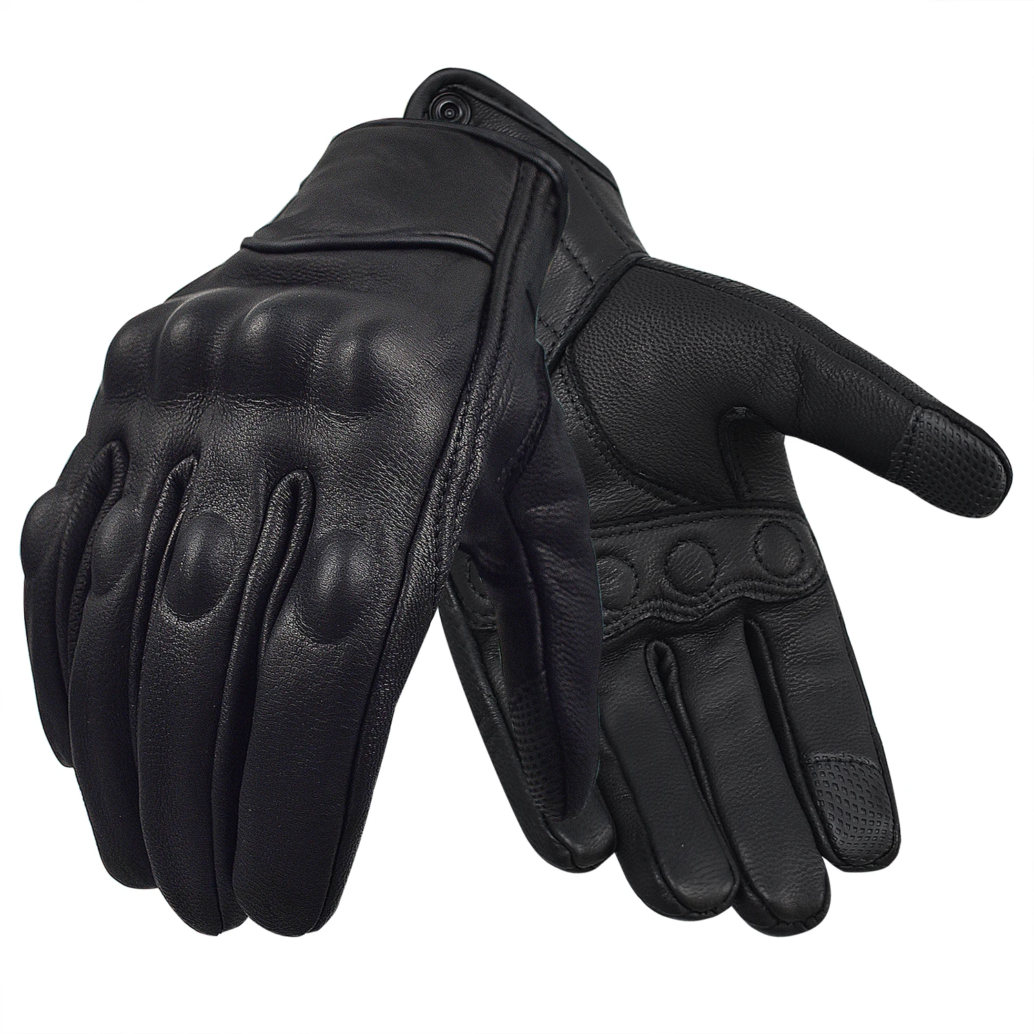 Goatskin Leather Motorcycle Gloves for Men Women Touchscreen Motorbike Powersports Riding Gloves