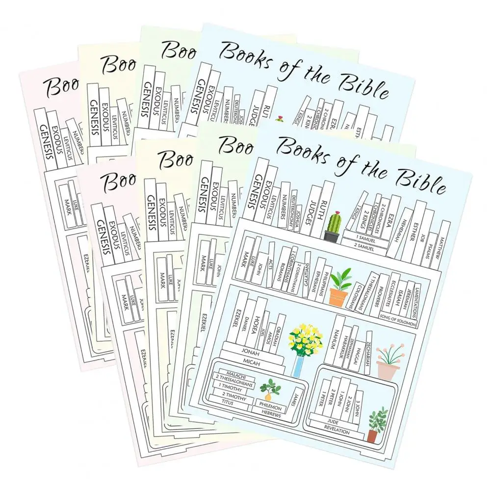 Bible Stickers Christian for Easy Tracking Display on Bookshelves Set of 4/8pcs for Women for Organizing