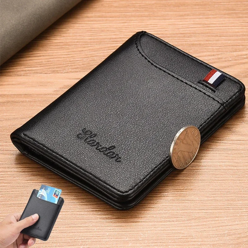 1PC New Super Slim Soft Wallet PU Leather Mini Credit Card Wallet Purse Card Holders Men Wallet Thin Small Short Skin Wallets