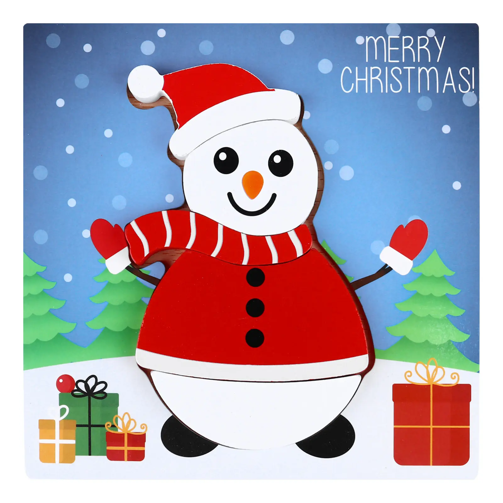 

Wooden Puzzle Durable Christmas Theme Educational Jigsaw Kids Educational Jigsaw Intelligence Development Gift
