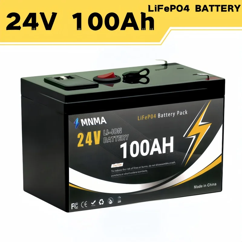 

24V LiFePo4 Battery TemperatureBuilt-in protection100A 120Ah BMS4000+ Cycles Long Cycle Life Home Energy Storage Solar System,