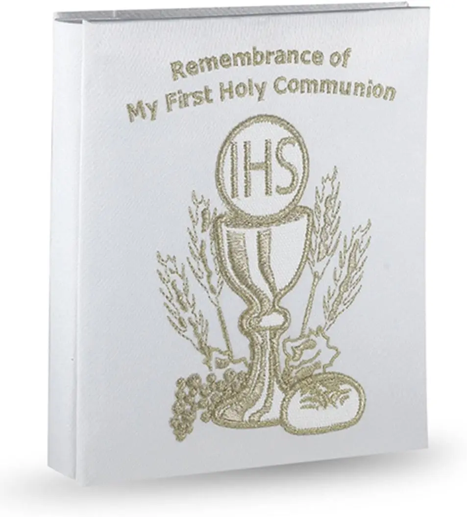 

My First Communion Embroidered Satin Photo Album, 5 1/2 x 7 Inches