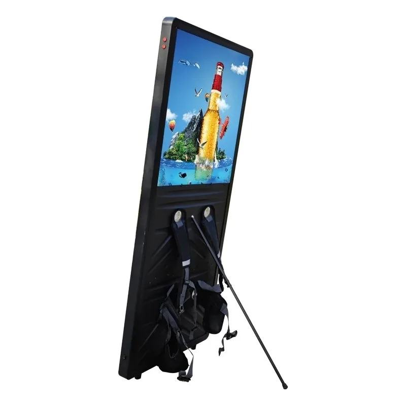 LED Display Light Box Rectangle Digital Signage Walking Backpack Billboard Scrolling Screen for Trade Shows