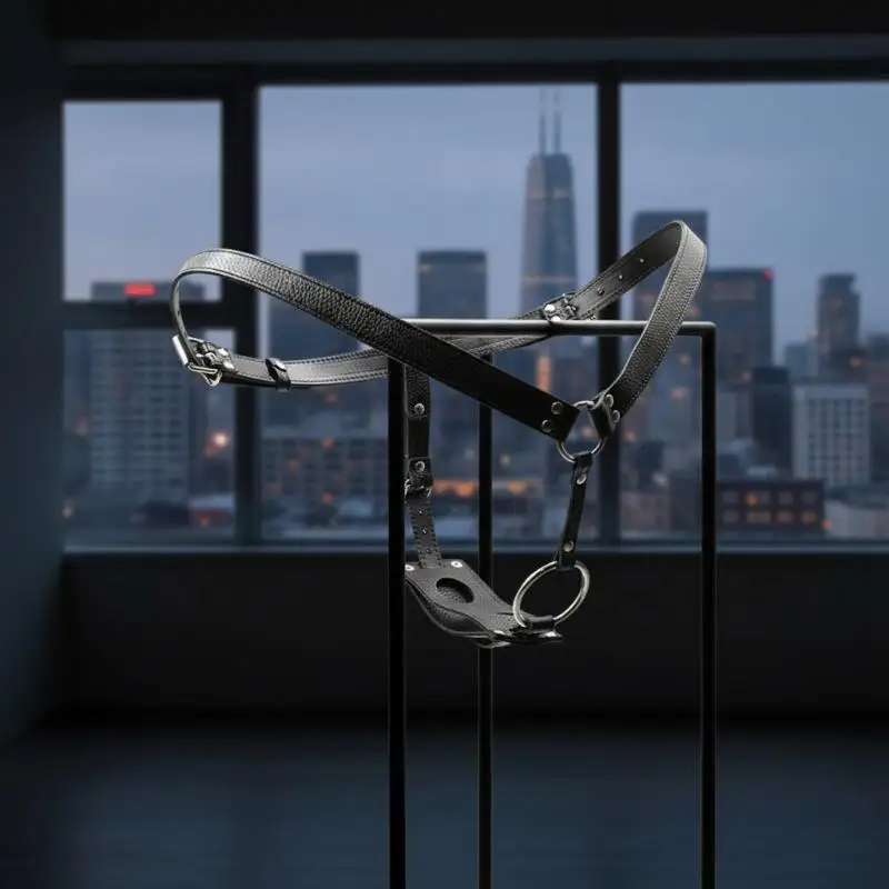 Amour NookBDSM Bondage,Sex Toys For Men Strap-on Butt Plug And Dildo Harness. Strapon Leather Chastity Panties - view 3