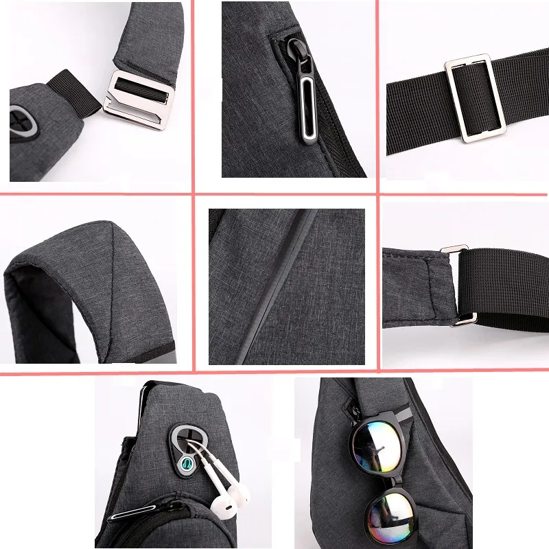 Chest Bag Men's New Waterproof Travel Small Backpack Shoulder Crossbody