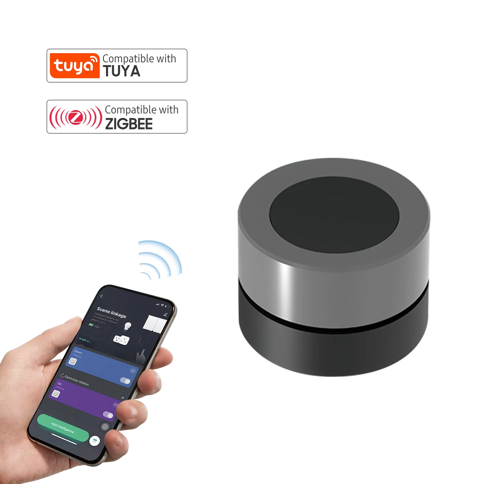 

ZigBee 3,0 умная кнопка, поворотная ручка для DIY домашней автоматизации, связь сцены, приложение, дистанционное управление, интеллектуальный выключатель света, бытовой