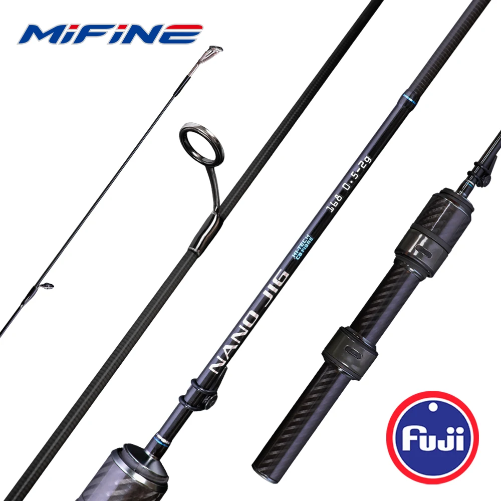 MIFINE Nano Jig Spinning Rod Ultra-lightweight Fishing Rod 1.68m/1.83m 0.5-2g Fast Action for Bass Trout Saltwater Freshwater