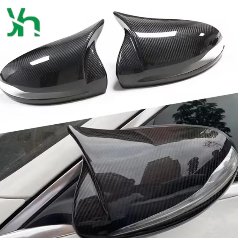 مناسبة لغطاء مرآة الكربون الجاف من النوع M على غطاء مرآة ألياف الكربون الكاملة لمرسيدس بنز W205 W213 W222 C300 E350 S-class CLS