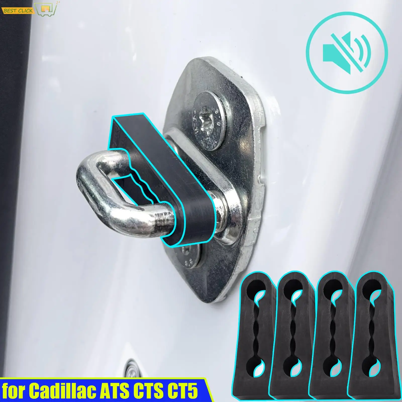 Car Door Lock Deadener Damper Buffer for Cadillac ATS CTS CT4 CT5 For Chevrolet Camaro Rattling   Noise Deaf Sound Insulation