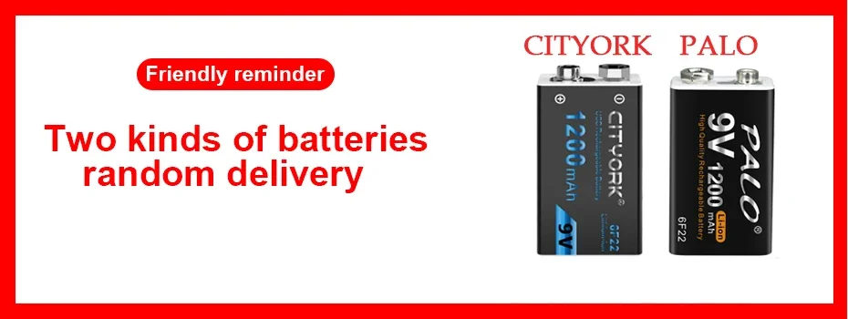 Palo 9V Akku 1200mah 6 f22 Micro USB 9V Li-Ionen Lithium Batterien für Multimeter Mikrofon Spielzeug Fernbedienung ktv – Detail 1
