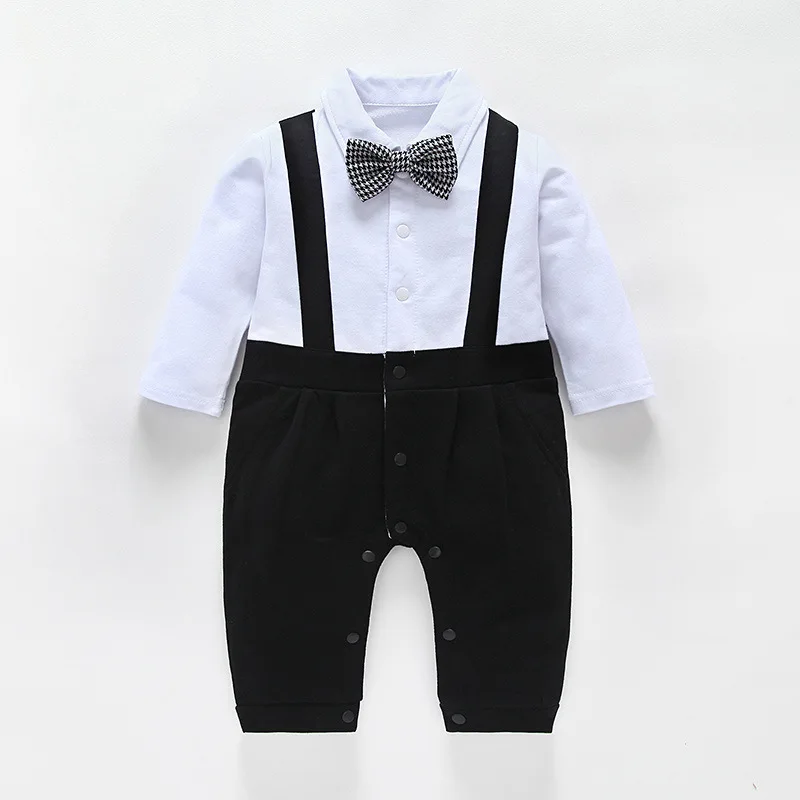 Baby Boys Gentleman Outfits Suits Clothing Spring and Autumn Baby Jacket Rompers 2PCS Suit Boutique Kids Clothing