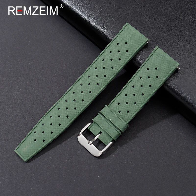 Silicone Sport Breathable Watchband 18mm 20mm 22mm Waterproof Replacement Bracelet Watch Accessories Quick Release Straps