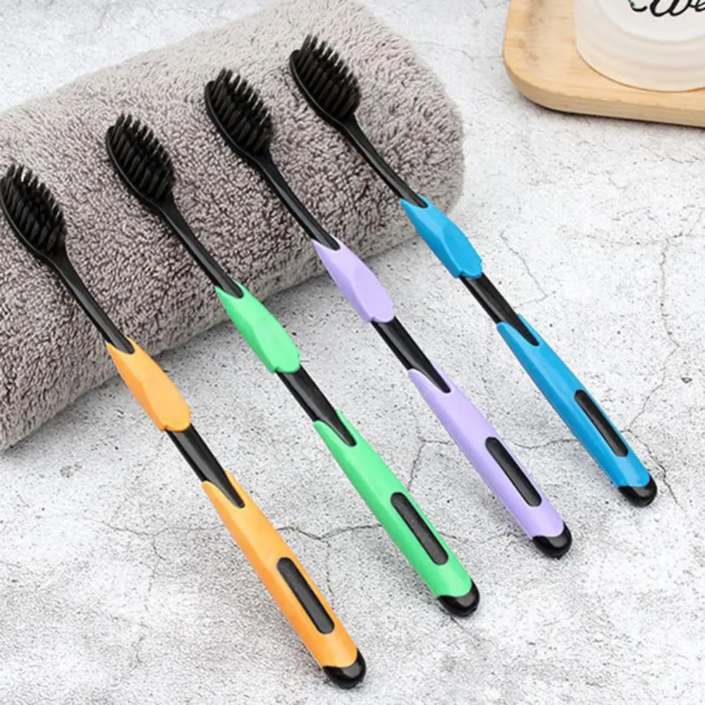 Adult Bamboo Charcoal Soft Bristle Toothbrush Oral Care Teeth Cleaning Tool Orthodontic Braces Toothbrushes Dental Tooth Brush