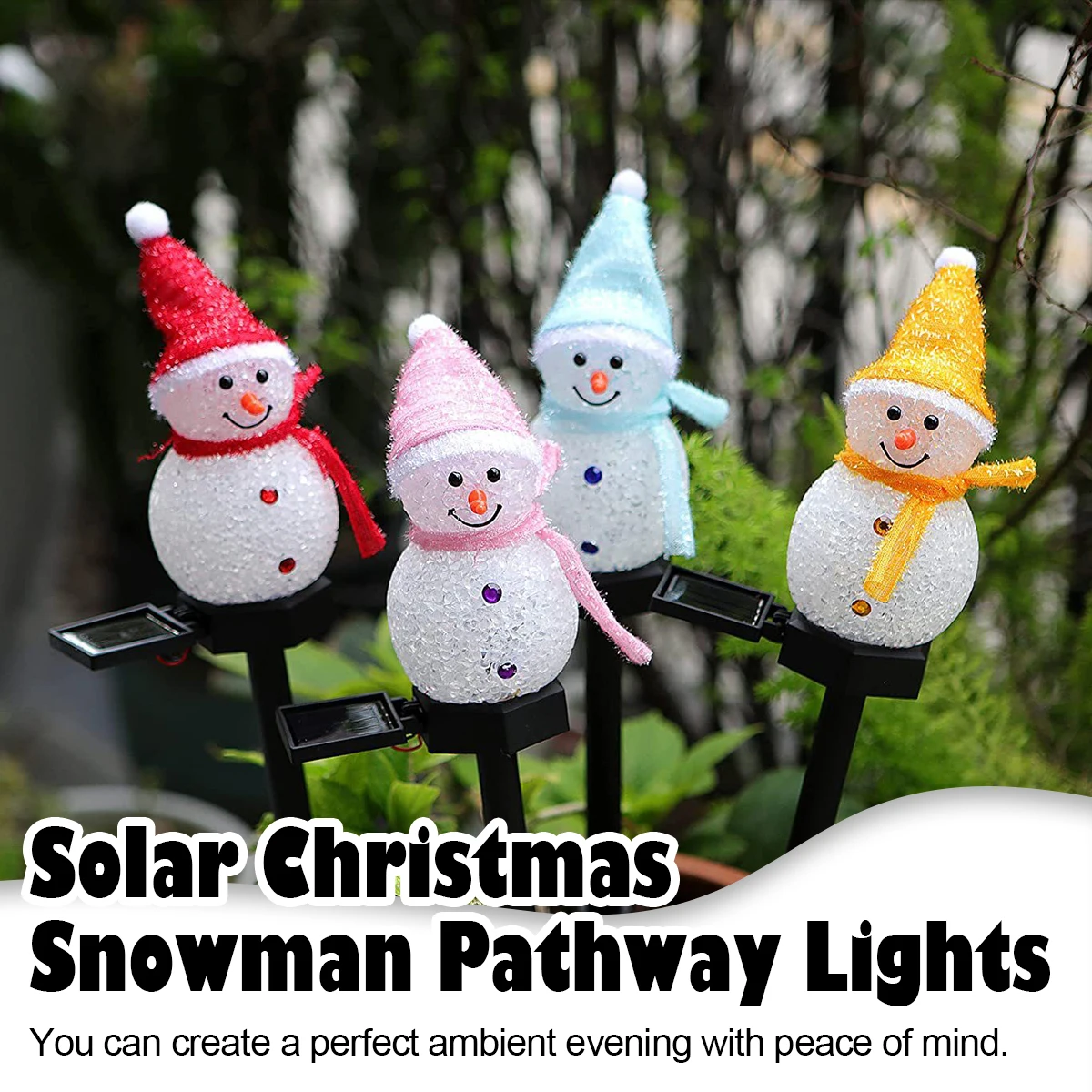 Christmas Solar Light For 4 Colors Christams led light Outdoor 2024 Lights Decoration Outdoor lamp Snowman light Garden Soalr