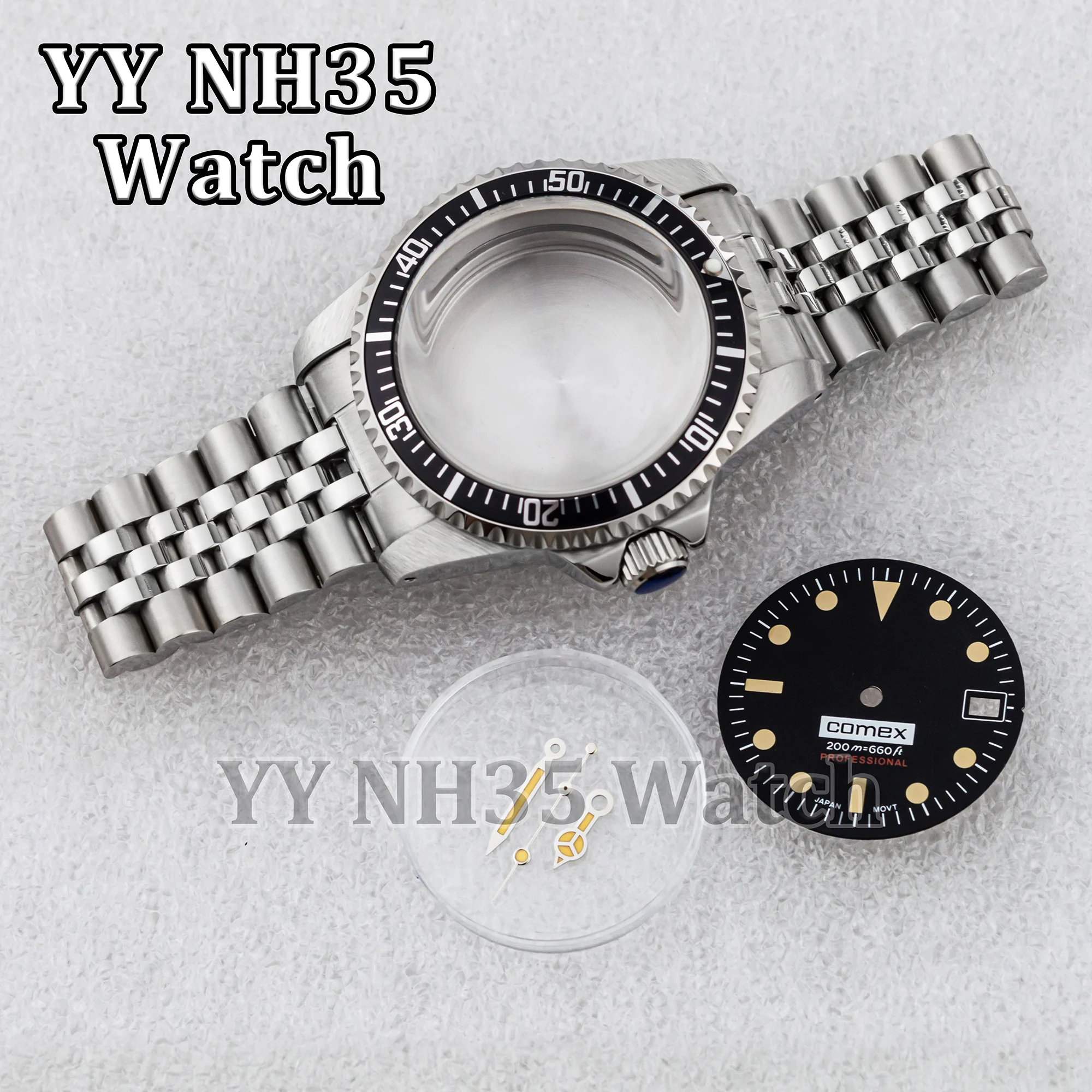 

Watch Accessories 39mm Watch Case for SUB GMT Watches 10ATM Waterproof Sapphire Glass Case fit NH34/NH35/NH36 Automatic Movement