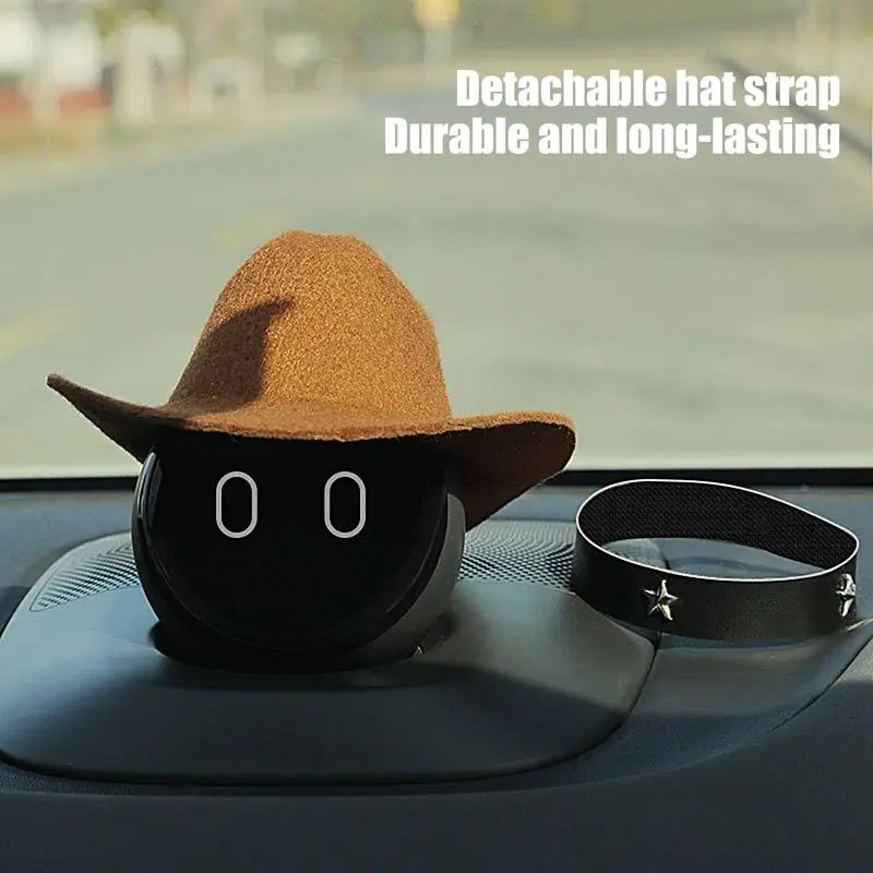 Robot Hat Fashionable Robot Costume Accessory Cowboy Hat Creative Robot Decoration Cowboy Hat For Car Interior Home Display