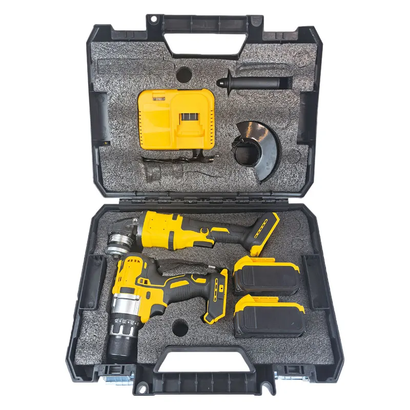 

21V Portable Electric Cordless Brushless Drill Machine Kit Excellent For Home DIY Woodwork Factory Power With Lithium Battery
