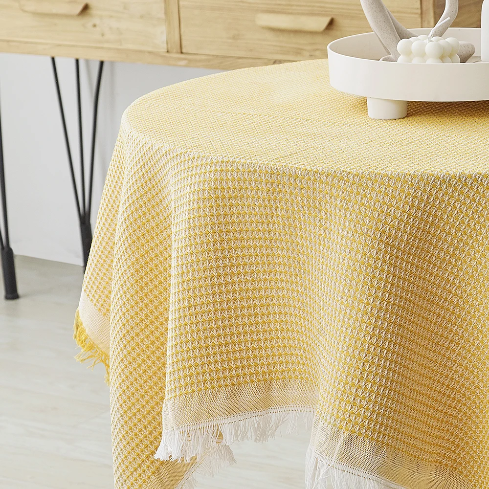 Autumn table decr Cotton Tablecloth Square Small/Fringed Table Cloth/Coffee Table Cloths/End Table Covers for Table Decoration