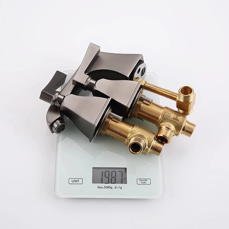 3Piece Split Bathroom Deck Mounted Sink Tap Basin Faucet Set Hot And Cold Mixer Taps 6 Colour 3Pcs/Set