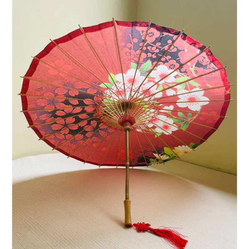 84cm Japanese Style Oil Paper Umbrella kids Classical Cherry Blossom Sushi Cooking Shop Decoration Japan Umbrella Parasol