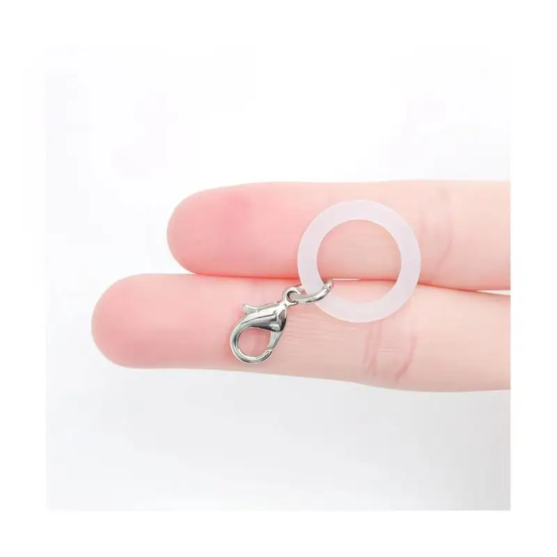 5/10 Stück Silikon-Regenschirmgriff-Ringe, flexibles Material, sicherer Karabinerverschluss zum Aufhängen kleiner Gegenstände, DIY-Bastelzubehör – Detail 12