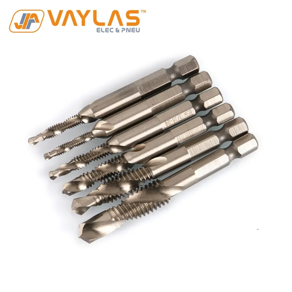 Drill Bit Hex Shank Imperial Size 6Pcs High Speed Steel