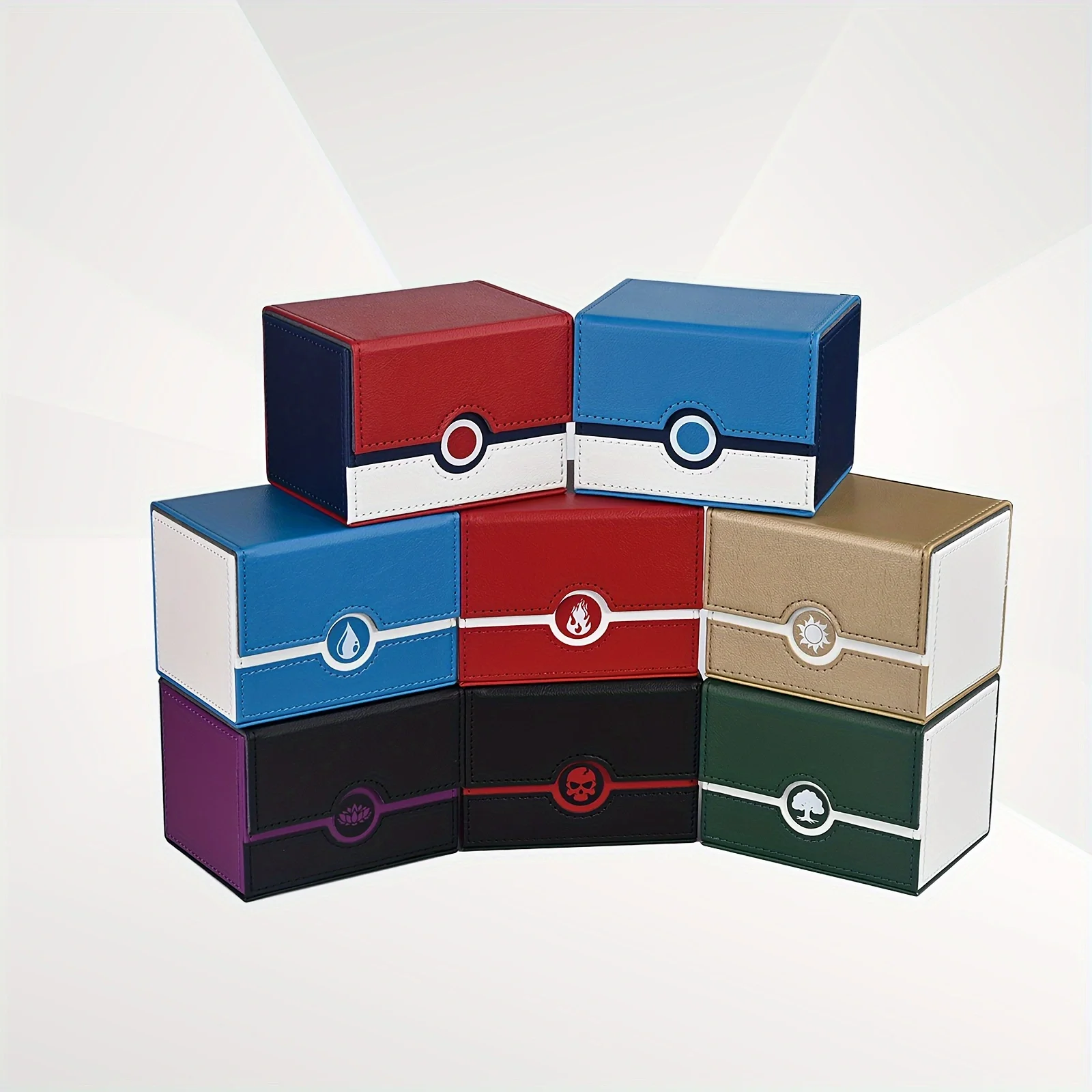 

MTG Card Deck Box, Holds 120+ Single Sleeved Cards, PU Faux Leather, Strong Magnetic Closure, Suitable For MTG/TCG/CCG Card Deck