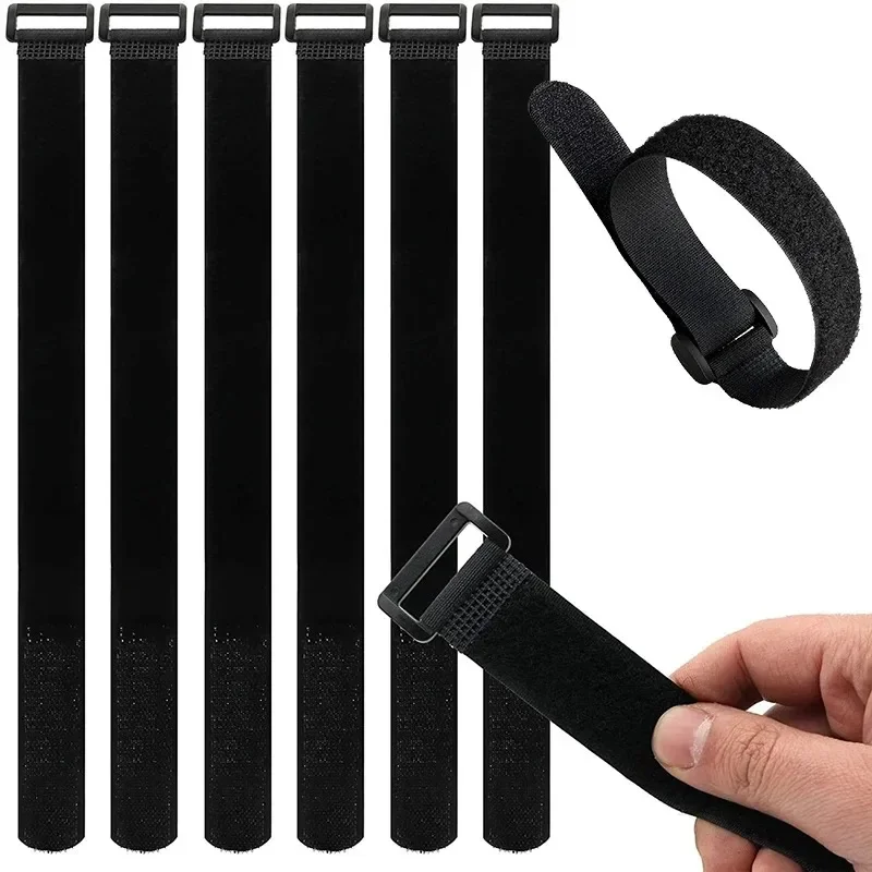 5/10 Stück wiederverwendbare Klettbänder zur Befestigung von Kabelbindern, Kabelbinder, Nylon-Sicherung von Drahtkabelbindern, Organizer-Befestigungsband – Detail 6