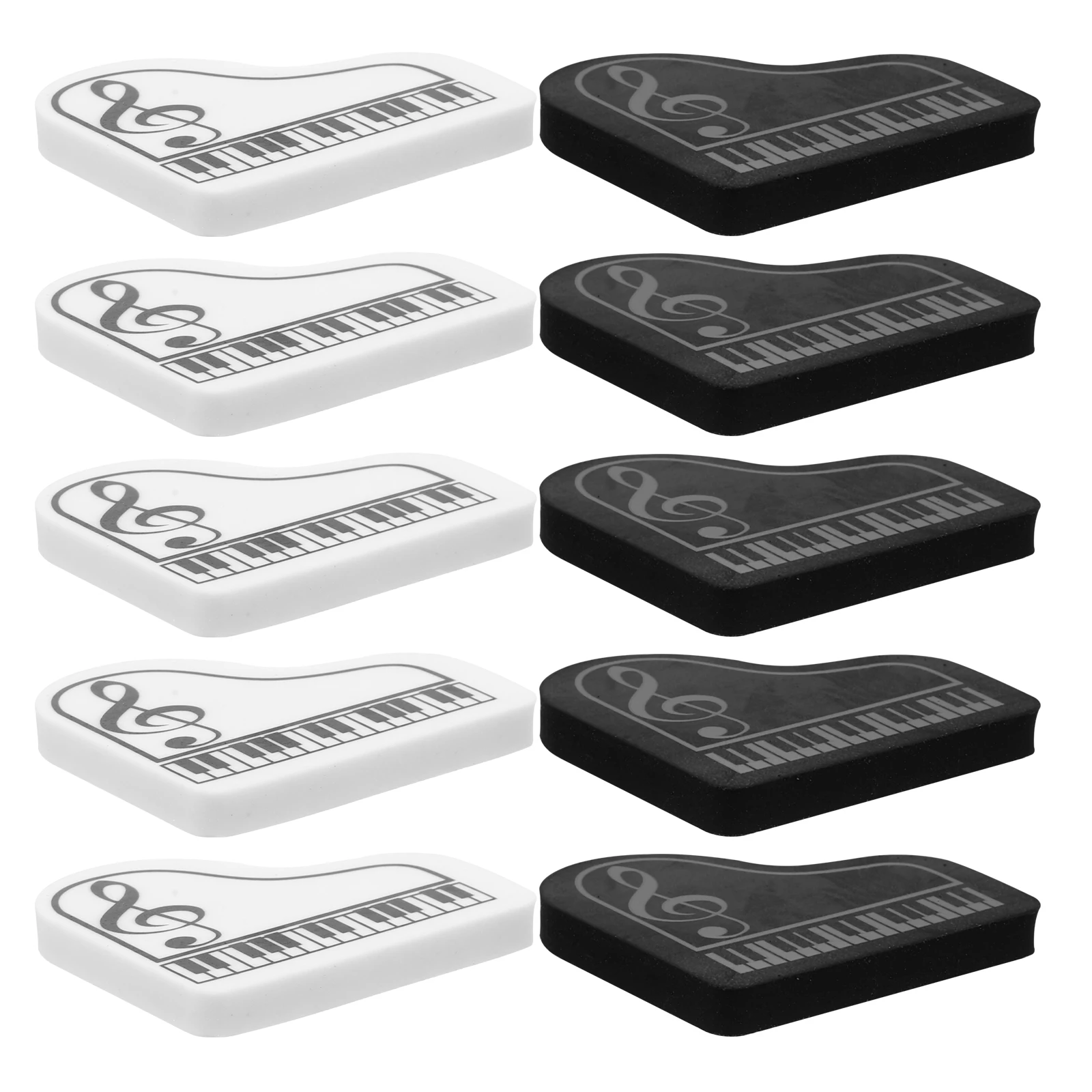 

10 Pcs Cute Stationary Piano Eraser Erasers for Pencils Music Small Tpr Adorable Baby