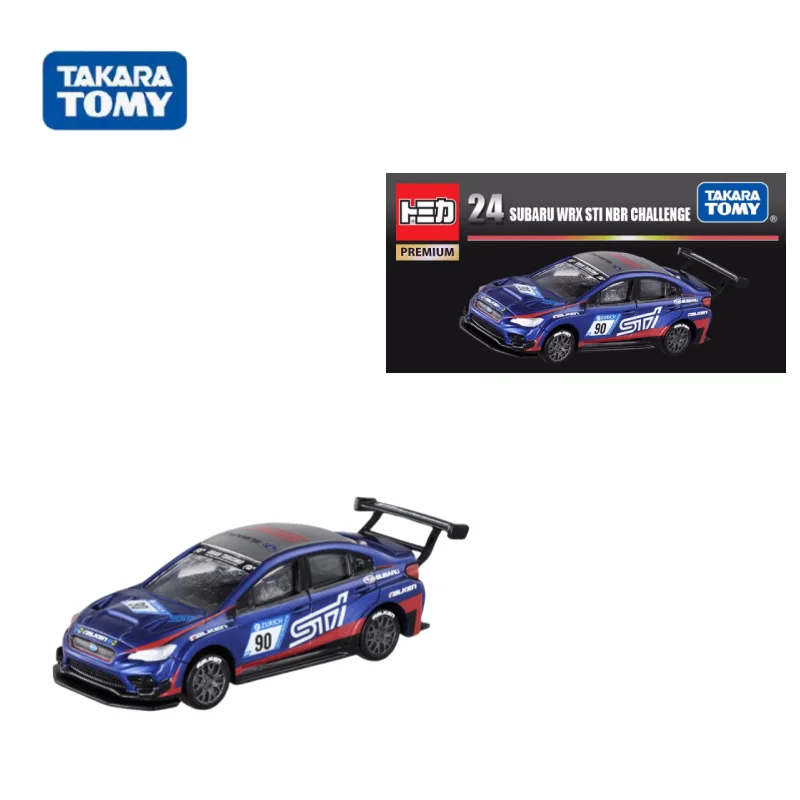 

TAKARA TOMY Black box diecast alloy model TP24 Subaru WRX Sports Rally car, children's collection display toy, children's gift.