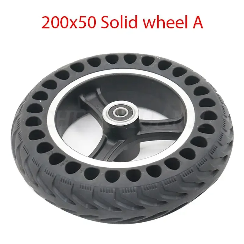 High Quality 200x50 Explosion-proof Electric Bike Scooter Tubeless Tyres  8 Inch Motorcycle Solid Wheel Tires Bee Hive Holes