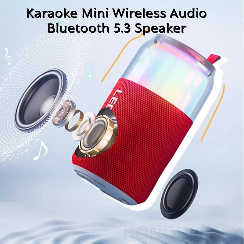 هدايا الأطفال HIFI ستيريو Bluetooth5.3 المتكلم المحمولة المنزل لطيف كاريوكي الصوت اللاسلكي مع 2 هيئة التصنيع العسكري الأسرة الغناء المتكاملة #6