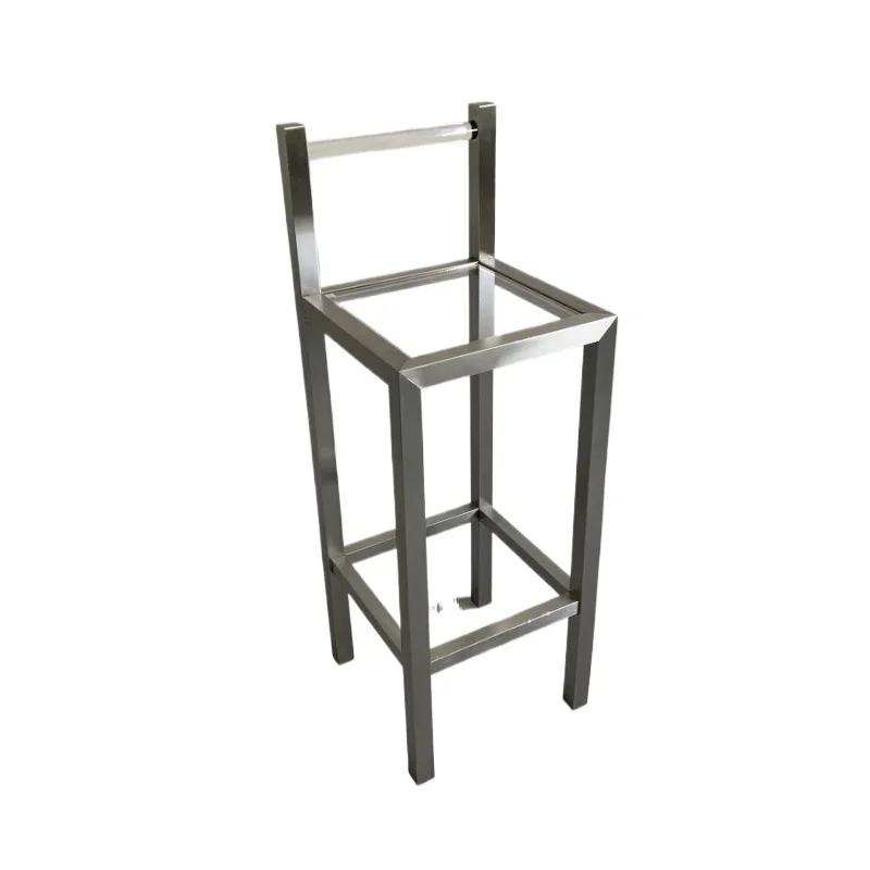

Modern simple stainless steel bar chair designer hotel villa model room bar creative acrylic bar chair