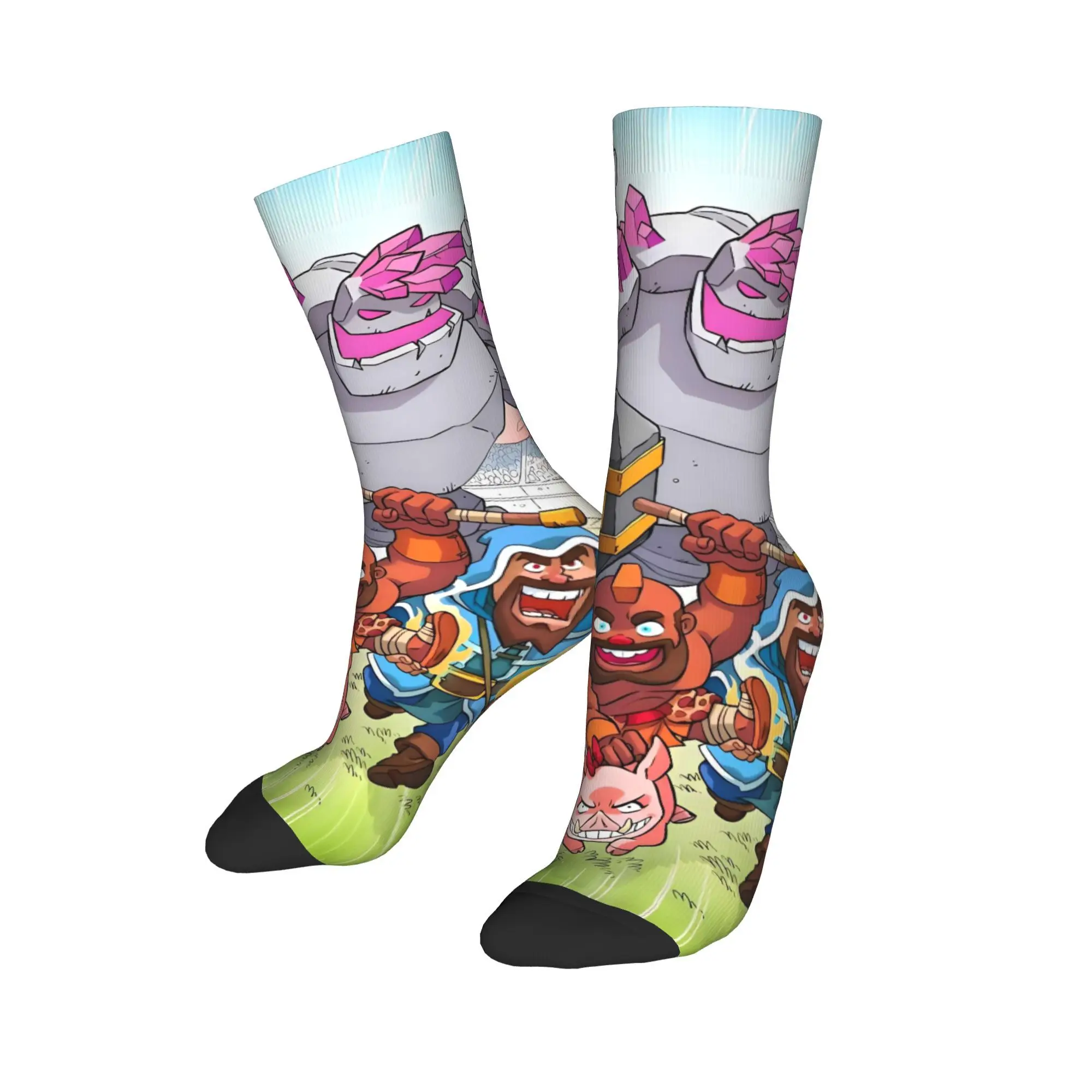 C-Clash R-Royale جوارب جوارب بأشكال مضحكة الكبار الرجال تنفس الجوارب الشتاء الجري المطبوعة مكافحة العرق الجوارب هدية عيد ميلاد