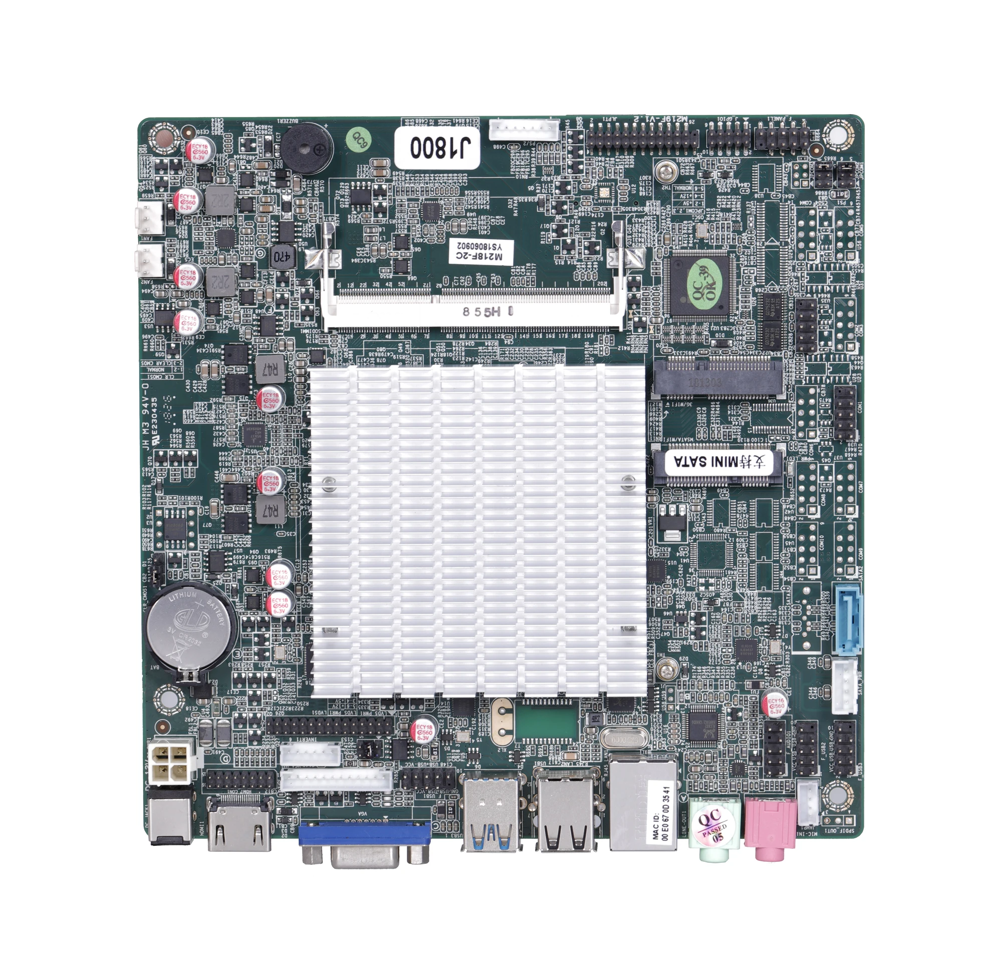 ELSKY Quad Core Motherboard Combo M219F with CPU Celeron J1900 HD_MI LVDS VGA Display Low Power Consumption Kiosk Mainboard