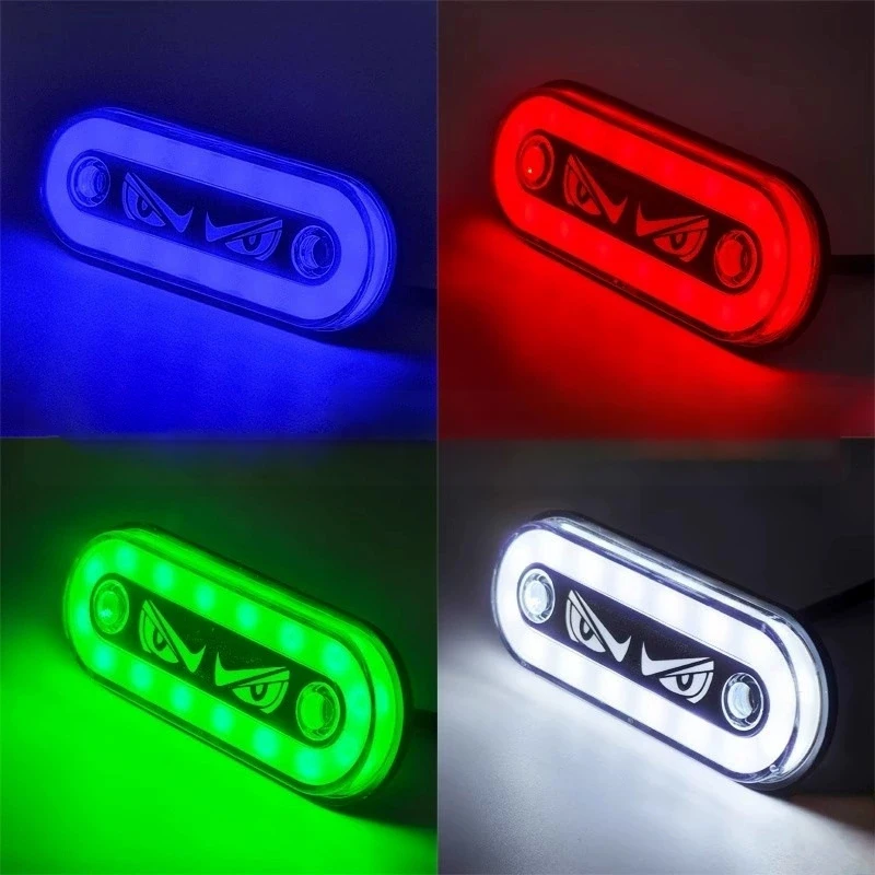 1PC 高視認性 12V/24V LED サイドマーカー点滅および常時点灯モードトラックトレーラーとオートバイ用