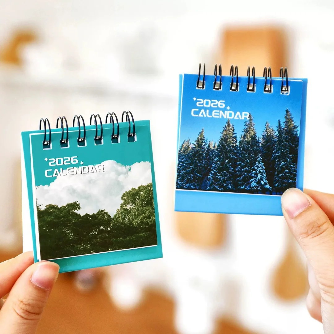 新しいミニ 2025 2026 カレンダーオフィス学用品カレンダーデスクカレンダー月間プランナーデスクアクセサリー装飾記録オフィス