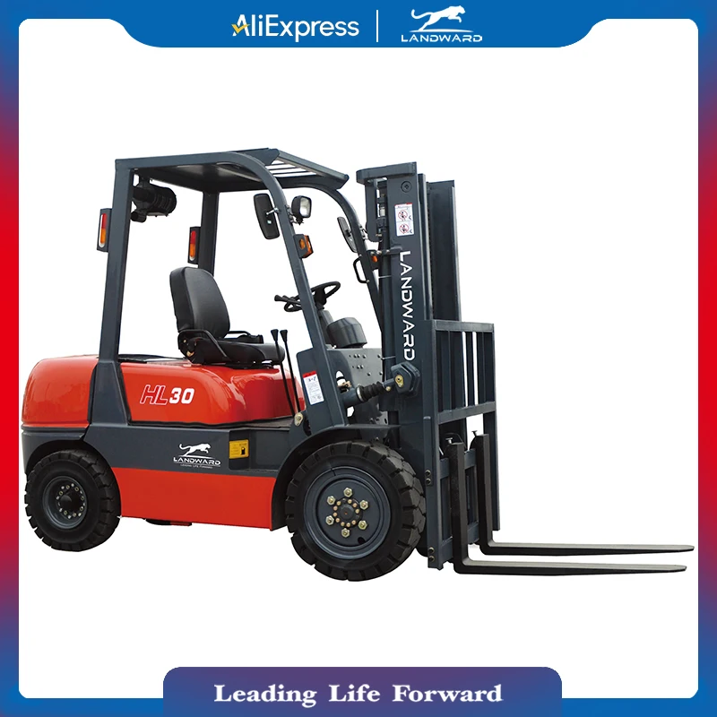 Factory Wholesale Customized Logistics Load Transporter Forklift 5 Ton Small Home Use 4×4 Wheeled Lifting Mini Diesel Forklift