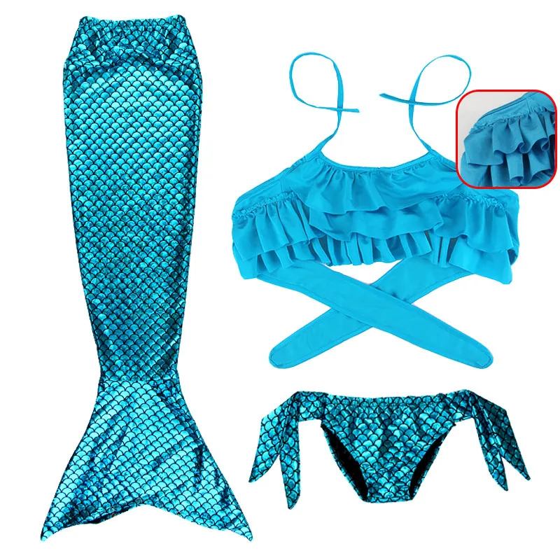 Mermaid Costume Children Bikini Bathing Suit Kids Quick Drying Mermaid Tails Sparkle Mermaid Swimsuit for Kids Girls Boys