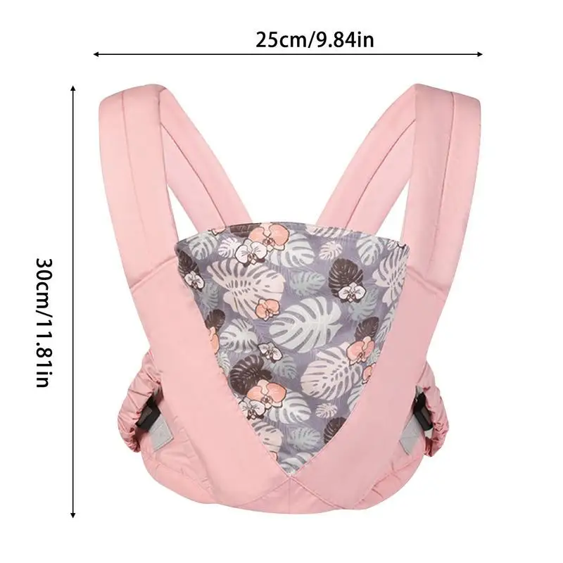 Baby Sling Carrier with Butterfly Buckle Multifunctional Stretchy Adjustable Cotton Wrap Mom Outdoor Travel Activity Accessories