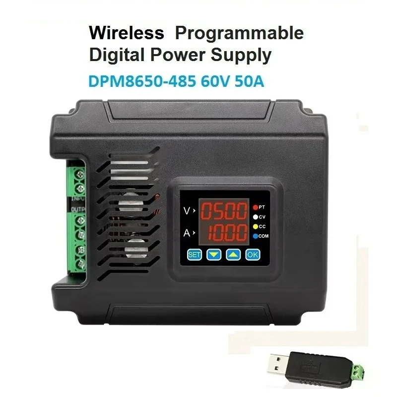 NEW   DPM8650 60V 50A 485 Voltmeter DC-DC Power Supply Voltage Current Regulator Programmable Buck Module For Solar Charging