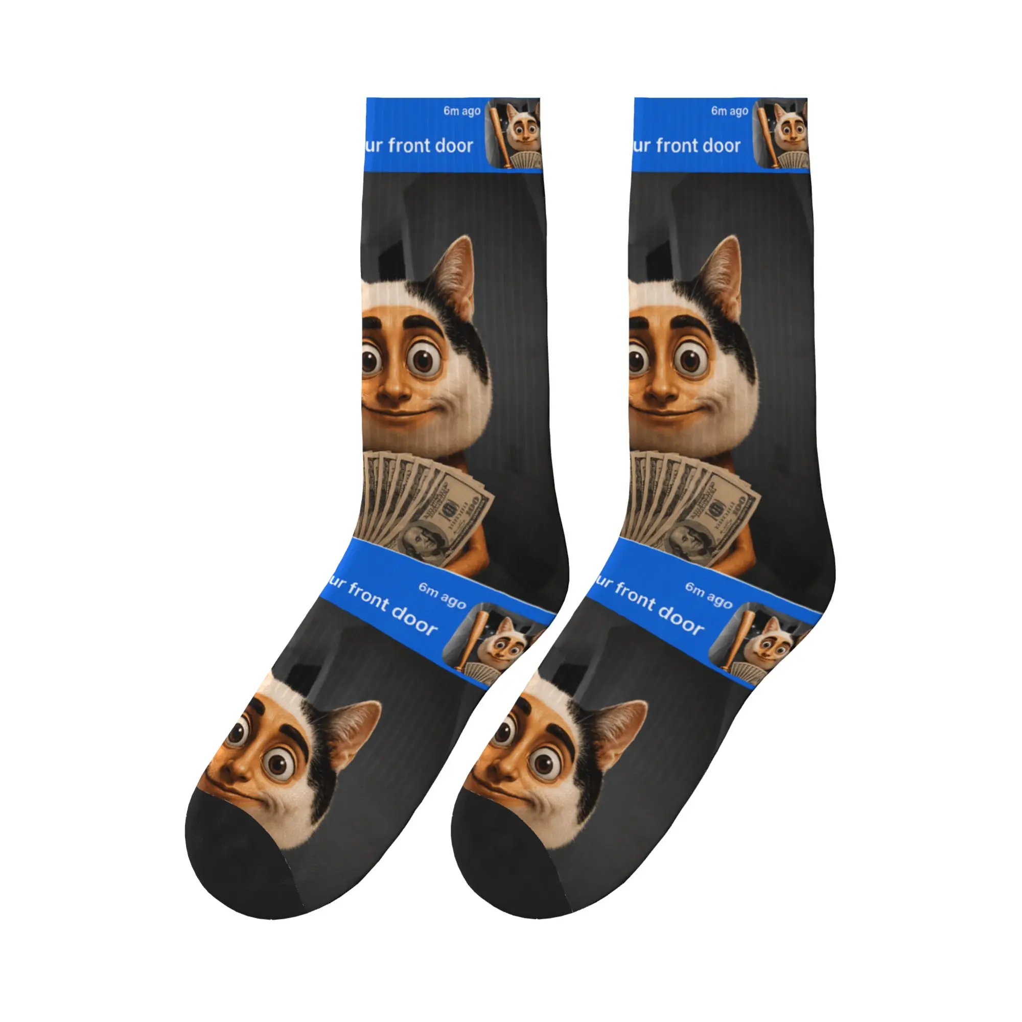 Tung Tung Tung Sahur Meme Brainrot Stockings Adults Men Socks Medium Soft Korean Socks Autumn Climbing Anti Skid Pattern Socks